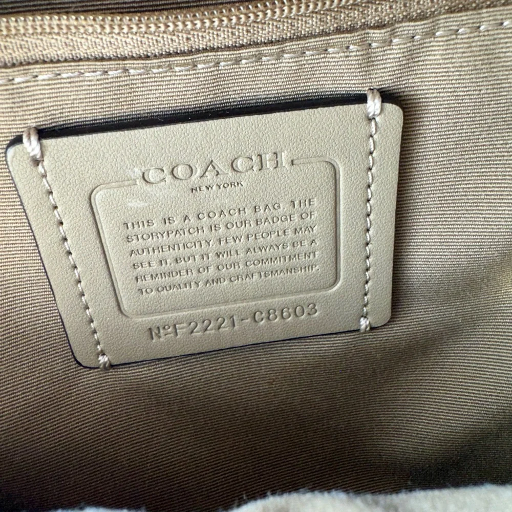 Coach Ivory Pebbled Leather Mini Backpack with Gold Hardware - Picture 5 of 5